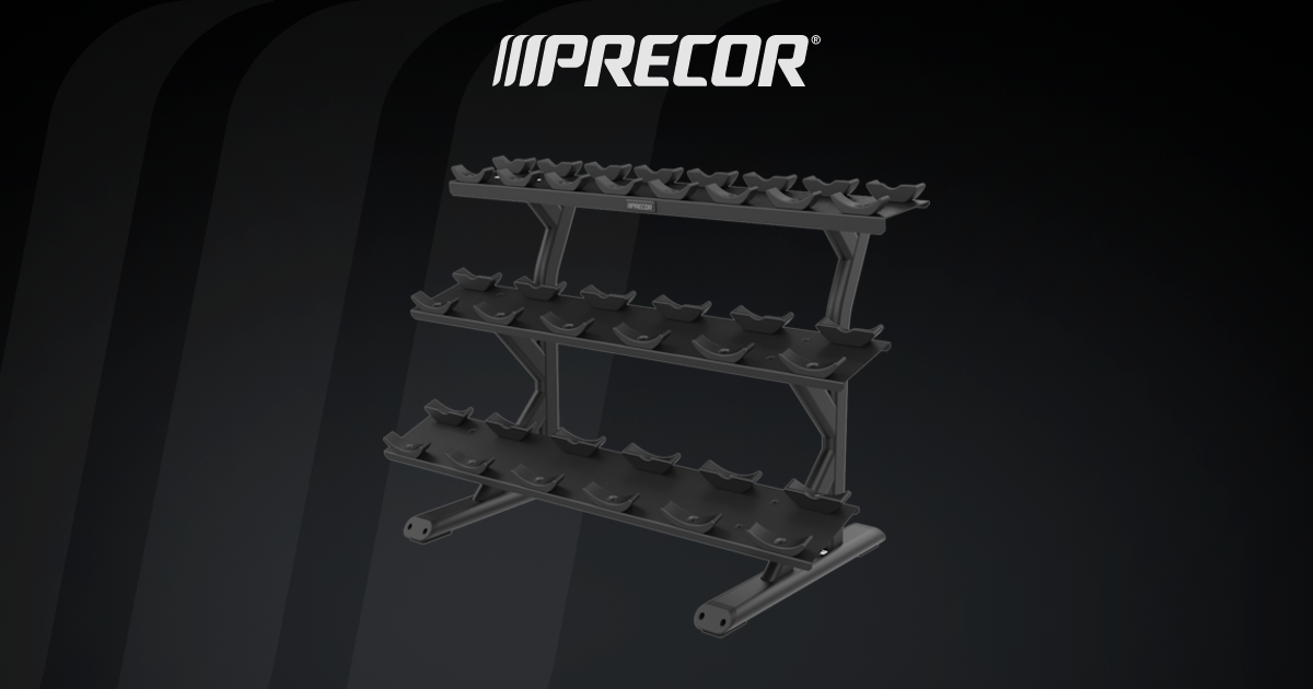 3-TIER, 10 PAIR SADDLE DUMBBELL RACK - Vitality™ Benches & Racks ...